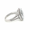LARGE 7.63CT DIAMOND & AAA AQUAMARINE 18KT WHITE GOLD 3D OVAL & ROUND HALO RING