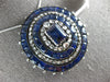 ANTIQUE LARGE 15CT ROSE CUT DIAMOND & SAPPHIRE 14KT GOLD & SILVER BROOCH PENDANT