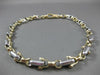 ESTATE LARGE & EXTRA LONG 14KT 2TONE GOLD FANCY LINK ITALIAN MEN BRACELET #19323