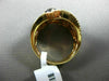 ESTATE WIDE 2.85CT DIAMOND & ORANGE SAPPHIRE 18KT ROSE GOLD CRISS CROSS FUN RING