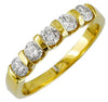 ESTATE .75CT DIAMOND 14KT WHITE GOLD 3D ROUND 5 STONE CHANNEL ANNIVERSARY RING