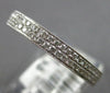 ESTATE .30CT DIAMOND 14KT WHITE GOLD CLASSIC 2 ROW PAVE WEDDING ANNIVERSARY RING