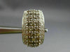 ESTATE WIDE 1.20CT WHITE & CHOCOLATE FANCY DIAMOND 14K WHITE GOLD EARRINGS 22345