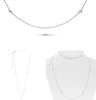 .28CT DIAMOND 14KT WHITE GOLD ROUND CLASSIC BY THE YARD ADJUSTABLE LOVE NECKLACE