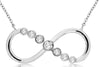 .22CT DIAMOND 14KT WHITE GOLD CLASSIC ROUND GRADUATING JOURNEY INFINITY NECKLACE