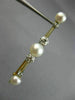 ANTIQUE .50CT OLD MINE DIAMOND & SOUTH SEA PEARL 14K TWO TONE GOLD 3D BROOCH PIN