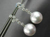 LARGE 1.05CT DIAMOND & AAA SOUTH SEA PEARLS 18KT WHITE GOLD 3D HANGING EARRINGS