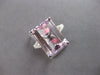 LARGE 8.3CT DIAMOND & AAA KUNZITE 18KT WHITE GOLD 3D EMERALD CUT ENGAGEMENT RING