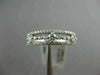 ESTATE .50CT DIAMOND 14K WHITE GOLD 3D THREE ROW ETOILE WEDDING ANNIVERSARY RING