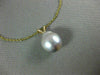 ESTATE AAA SOUTH SEA PEARL 14KT YELLOW GOLD 3D CLASSIC SOLITAIRE PENDANT #26258