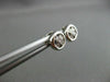 ESTATE .20CT DIAMOND 14KT WHITE GOLD X CIRCULAR PAVE STUD EARRINGS 8mm #16568