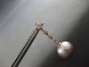 LARGE .76CT DIAMOND & AAA PINK SOUTH SEA PEARL 14K ROSE GOLD 3D JOURNEY EARRINGS