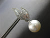 LARGE 1.60CT DIAMOND & AAA SOUTH SEA PEARL 18KT WHITE GOLD 3D HANGING EARRINGS
