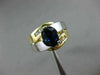 ESTATE WIDE 2CT DIAMOND & AAA SAPPHIRE 14KT 2 TONE GOLD INFINITY ENGAGEMENT RING