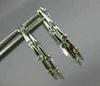 ESTATE .20CT DIAMOND 14KT WHITE GOLD 3D TWO ROW ETOILE OVAL HOOP EARRINGS
