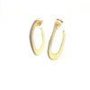 ESTATE .50CT DIAMOND 18KT YELLOW GOLD 3D CLASSIC HOOP FUN HANGING EARRINGS