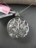 LARGE .84CT WHITE & FANCY YELLOW DIAMOND 18K TRI COLOR GOLD ROUND FLOWER PENDANT