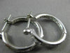 ESTATE .54CT DIAMOND 14KT WHITE GOLD DOUBLE SIDED HOOP HUGGIE EARRINGS #17697