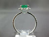 1.40CT DIAMOND & AAA EMERALD 14KT WHITE GOLD SQUARE & ROUND HALO ENGAGEMENT RING