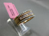 ESTATE WIDE 1.15CT WHITE & PINK DIAMOND 18KT WHITE & ROSE GOLD ANNIVERSARY RING