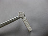 1.0CT DIAMOND 14K WHITE GOLD PRINCESS INVISIBLE GEOMETRICAL BAR HANGING EARRINGS
