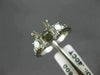 ESTATE .40CT DIAMOND 14K WHITE GOLD 3D 3 STONE SEMI MOUNT ENGAGEMENT RING #5991