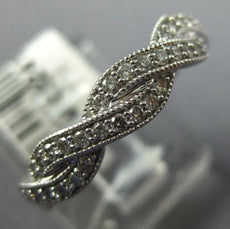 .33CT DIAMOND 14KT WHITE GOLD 3D CLASSIC INFINITY SEMI ETERNITY ANNIVERSARY RING
