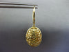 LARGE 8.13CT DIAMOND & AAA OPAL 14KT YELLOW GOLD 3D OVAL HALO HANGING EARRINGS