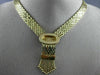 ANTIQUE .52CT DIAMOND AAA ENAMEL 14K YELLOW GOLD FILIGREE TASSEL NECKLACE #2582