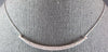 .82CT DIAMOND 14KT WHITE GOLD 3D 2 ROW GRADUATING HAPPY FACE BAR LOVE NECKLACE