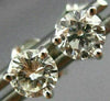 ESTATE .78CT DIAMOND 14K WHITE GOLD CLASSIC 3 PRONG MARTINI STUD EARRINGS #26372