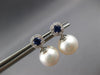 .53CT DIAMOND & AAA SAPPHIRE & AAA SOUTH SEA PEARL 14KT WHITE GOLD 3D EARRINGS