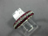 .97CT DIAMOND & AAA RUBY 14KT WHITE GOLD 3D 3 ROW SEMI ETERNITY ANNIVERSARY RING