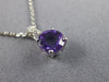 ESTATE .71CT DIAMOND & AAA AMETHYST 14KT WHITE GOLD SOLITAIRE FLOATING PENDANT