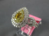LARGE GIA 2.88CT WHITE & FANCY YELLOW DIAMOND 18K 2 TONE GOLD 3D ENGAGEMENT RING