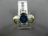 ESTATE WIDE 2.71CT DIAMOND & AAA OVAL SAPPHIRE 14KT YELLOW GOLD ENGAGEMENT RING
