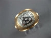 ESTATE WIDE .20CT DIAMOND 14K WHITE & ROSE GOLD ETOILE FLOWER MATTE & SHINY RING