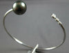 .10CT DIAMOND & AAA TAHITIAN PEARL 18KT WHITE GOLD 3D FLEXIBLE BANGLE BRACELET