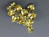 LARGE AAA OPAL & CORAL & ENAMEL 14KT YELLOW GOLD FLOWER LEAF BROOCH PIN PENDANT