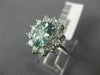 2.50CT DIAMOND & AQUAMARINE 14KT WHITE GOLD OVAL PRINCESS DIANA ENGAGEMENT RING
