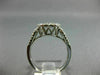 ESTATE WIDE 1.18CT ROUND DIAMOND 18KT WHITE GOLD 3D CLUSTER PAVE ENGAGEMENT RING