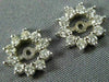 ESTATE .60CT DIAMOND 14KT WHITE GOLD CLASSIC FLOWER STAR EARRING JACKETS #17848