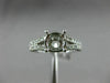 ESTATE .68CT DIAMOND 14KT WHITE GOLD 3D ROUND SEMI MOUNT ENGAGEMENT RING #2004