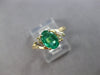 1.32CT DIAMOND & AAA EMERALD 14KT YELLOW GOLD OVAL ROUND & BAGUETTE RING 28154