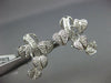 .80CT DIAMOND 14K WHITE GOLD 3D MULTI HEART LEAF BRANCH CLIP ON HANGING EARRINGS