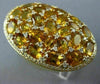 LARGE 10.28CT DIAMOND & AAA CITRINE 14K YELLOW GOLD ETOILE CLUSTER OVAL FUN RING