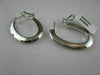ESTATE .65CT DIAMOND 14KT WHITE GOLD 3D OVAL ETOILE CLIP ON HOOP EARRINGS