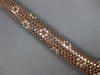 WIDE 58.78CT DIAMOND & AAA SMOKEY TOPAZ 14KT ROSE GOLD ETERNITY TENNIS NECKLACE