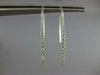 LONG .59CT DIAMOND 14KT WHITE GOLD 3D ELONGATED GRADUATING BAR HANGING EARRINGS