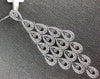 EXTRA LARGE 2.49CT DIAMOND 14KT WHITE GOLD 3D MULTI TEAR DROP CHANDELIER PENDANT